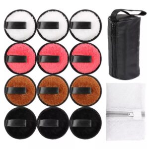 Reusable Long Hair Microfiber Facial Cleaning Puff in Storage Bag and Barrel Packaging