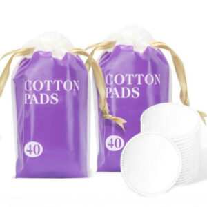 Custom Packaging 3 Layer Cosmetic Cotton Rounds Edge-locked 40pcs/bag