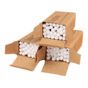 Portable Cardboard Small Box 20 Count Bamboo Cotton Swabs for Travel/Hotel
