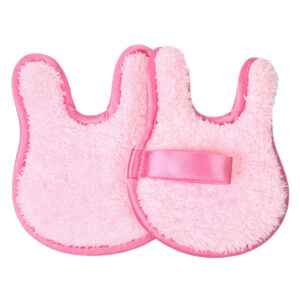 Pink Rabbit Shape Microfiber Soft Face Sponge Washable Facial Cleaning Puff