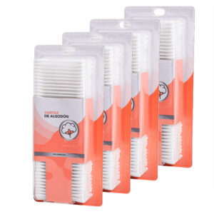 Paper Stick Cotton Swabs 500 Count in Blister Card Packaging