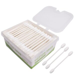 Big Cotton Tip Paper Stick Cotton Swabs 110 Count in Plastic Box