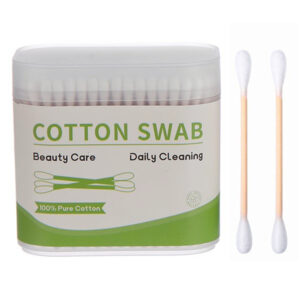 Custom Plastic Box Bamboo Cotton Swabs (100/200 count)