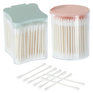 Spiral/Pointed Tip Paper Stick Cotton Swabs 200 Count in Plastic Canister