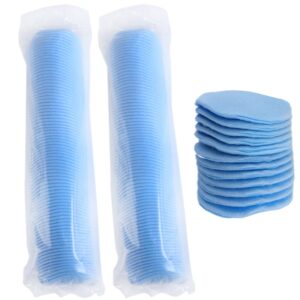 Blue 3 Layer Cosmetic Cotton Rounds Custom Packaging 100pcs/bag