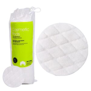 3 Layer Rhombus Embossed Cosmetic Cotton Rounds 80pcs/pack