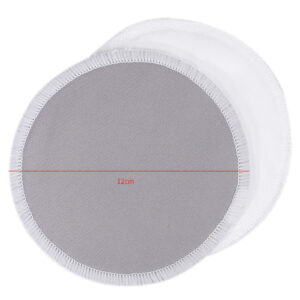 12cm Washable Cotton Nursing Pads in Mesh Bag Packaging (Grey/White)