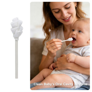 Baby Oral Gauze Cleaner Paper Rod (Spiral Shape)